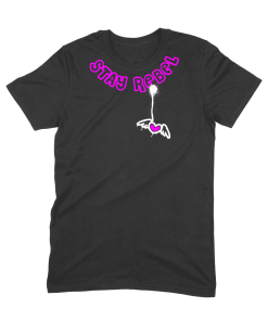 Μπλούζα με εκτύπωση σχέδιο stay rebel