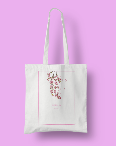 inkbloom cheerry tote bag