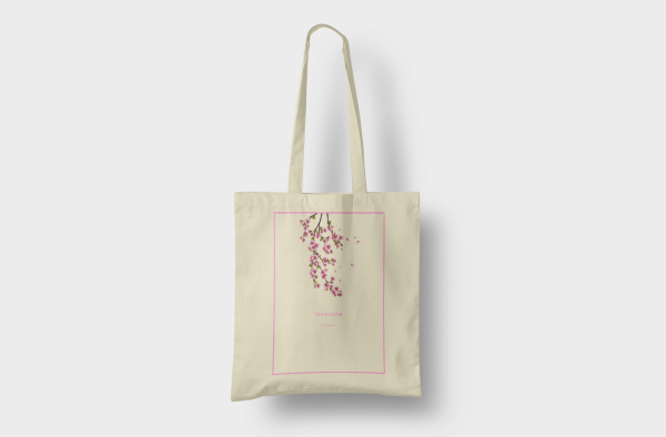 inkbloom cheerry tote bag