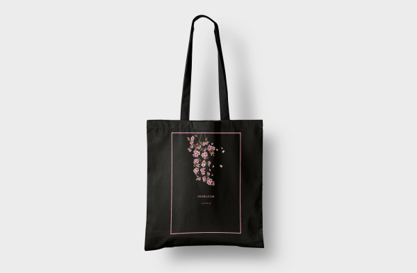 inkbloom cheerry tote bag