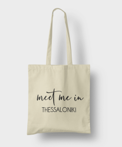 Meet me in thessaloniki tote bag
