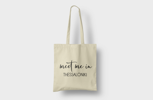 Meet me in thessaloniki tote bag