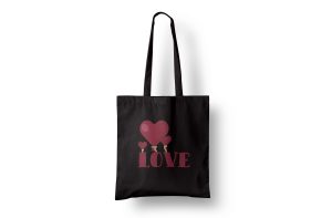 tote bag heart για τον Άγιο Βαλεντίνο