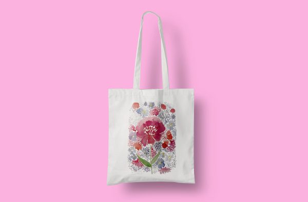 Rania flower tote bag 3