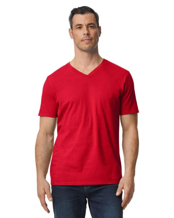 Ανδρικό V-Neck T-Shirt Gildan 64V00 με Εκτύπωση | 100% Βαμβάκι - Image 2