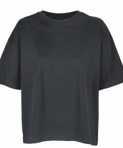 Oversized γυναικείο t-shirt SOL'S Boxy Women με εκτύπωση σε μαύρο χρώμα