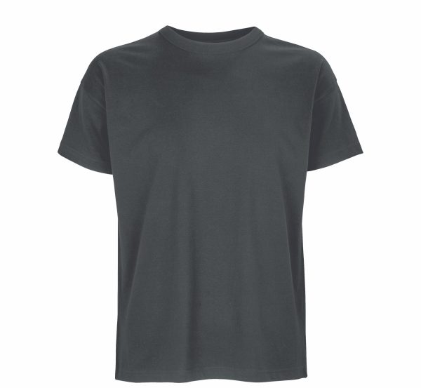 Ανδρικό oversized T-shirt Boxy Men 03806 μαύρο, οργανικό βαμβάκι, ιδανικό για εκτύπωση ή στάμπα.