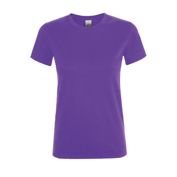 Γυναικείο t-shirt SOL'S Regent με εκτύπωση σε χρώμα dark purple
