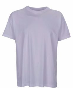 Ανδρικό oversized T-shirt Boxy Men 03806 λιλά, οργανικό βαμβάκι, ιδανικό για εκτύπωση.