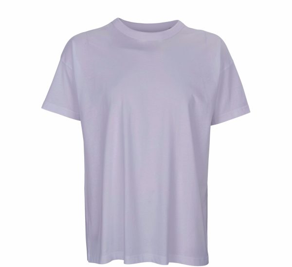 Ανδρικό oversized T-shirt Boxy Men 03806 λιλά, οργανικό βαμβάκι, ιδανικό για εκτύπωση.