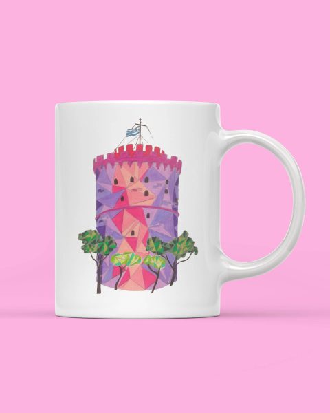 Ράνια λευκός Πύργος σε κεραμική κούπα