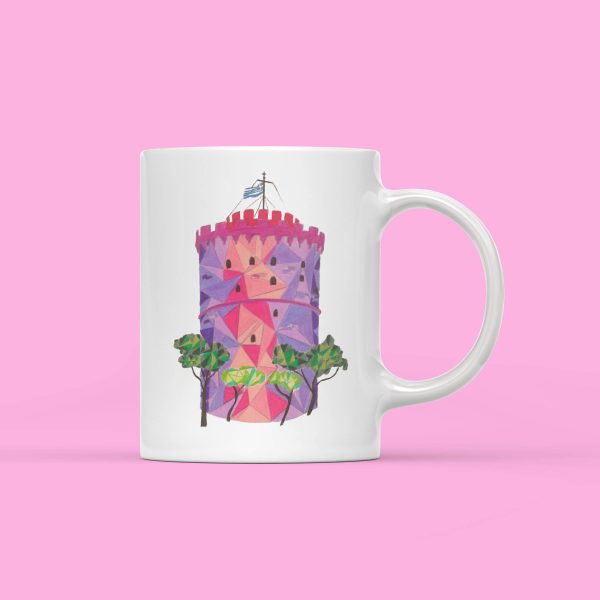 Ράνια λευκός Πύργος σε κεραμική κούπα